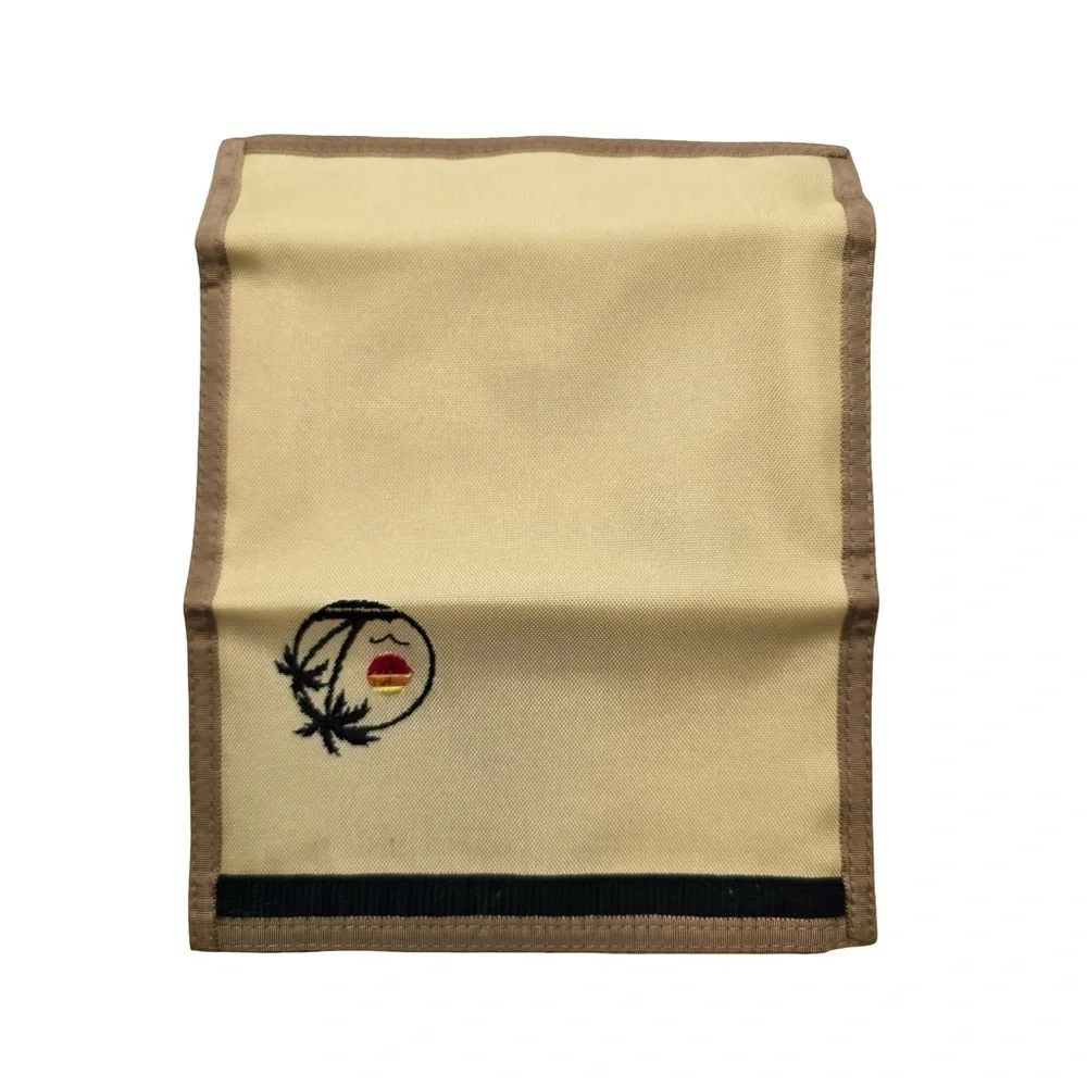 CoCoNuts Palm Tree Wallet Tropical Nylon Trifold‎ Beige Vintage 90s